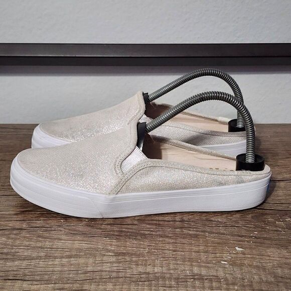 Keds Shoes - Keds OH Joy Shimmer Slip-On Shoes Size 8.5 Beige